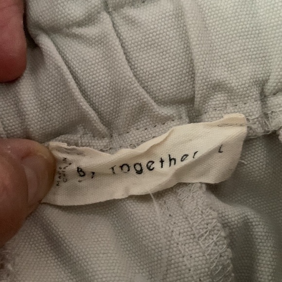 NWOT By Together 100% Cotton Pleaded Cream Pants Size L. 228 - Picture 7 of 11